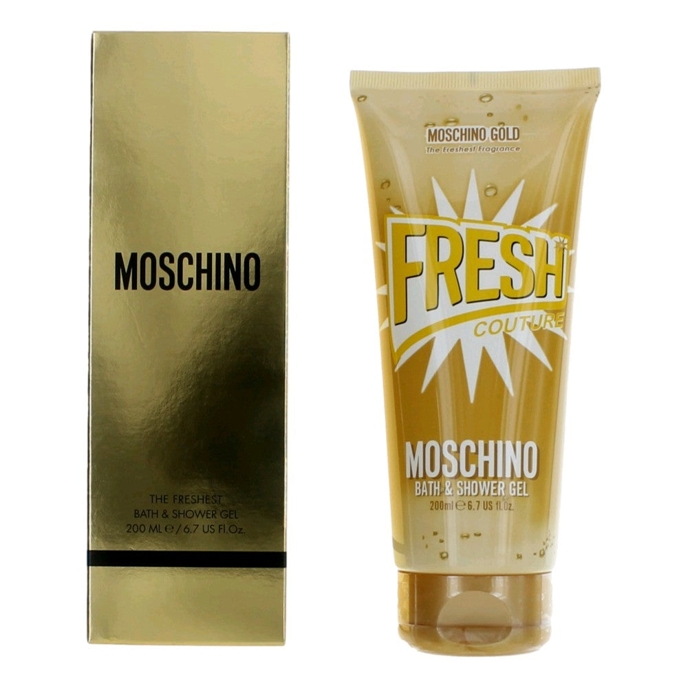 Bottle of Moschino Gold Fresh Couture by Moschino, 6.7 oz Bath and Shower Gel for Women